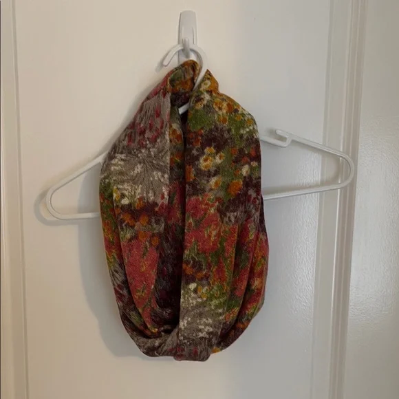 Anthropologie Floral Multicolor infinity Scarf - Picture 1 of 4